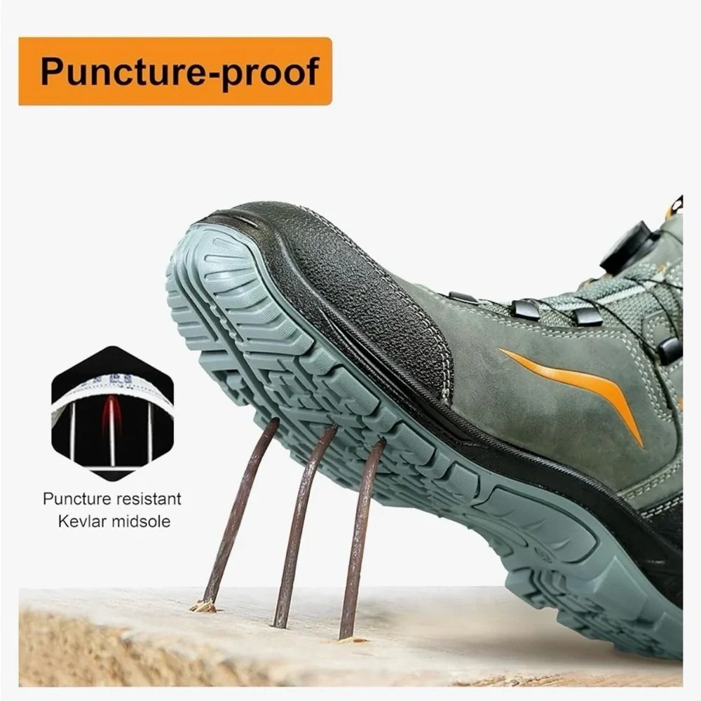 Men's Women's Waterproof Work Boots, Composite Toe Safety Boots for M 7.5 W9